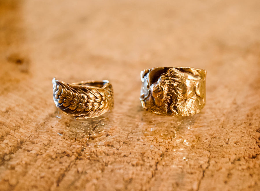 The Bison Ring - Solid 18K Gold