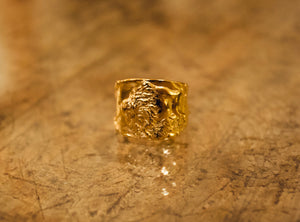 The Bison Ring - 18k Gold Plated