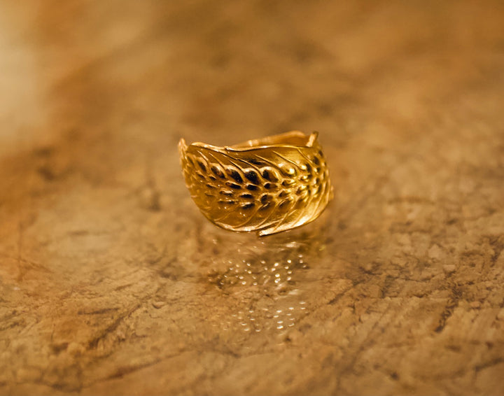 The Grain Ring - 18k Gold Plated
