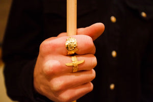 The Totem Pole Ring - 18k Gold Plated